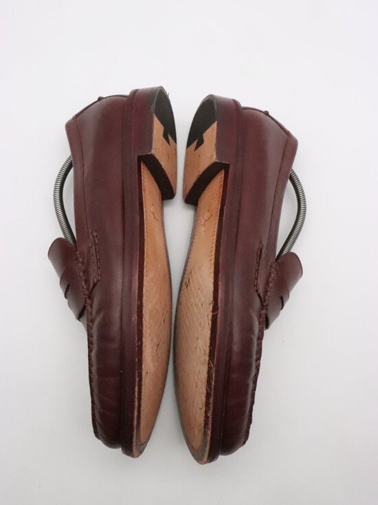 Cole Haan American Classic Penny Loafers Men\'s 11.5 M Red Burgundy Leather Shoes